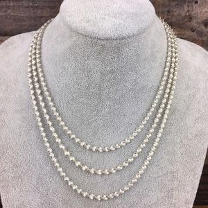 Trio of Vintage Twisted Sterling Silver Spiral Italy 925 Necklaces